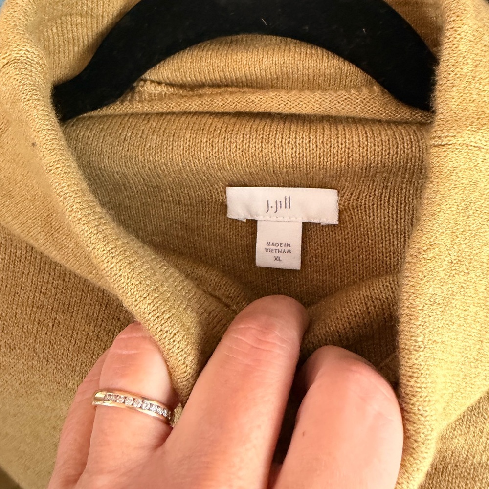 J. Jill Sage Green Turtleneck Sweater szXL - Picture 2 of 6